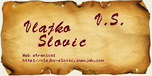 Vlajko Slović vizit kartica